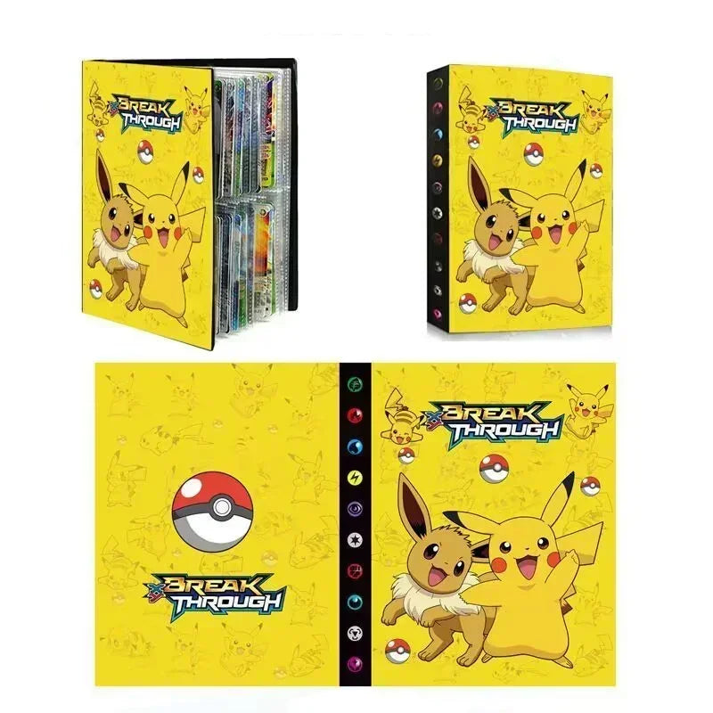 Super Album Pokemon Cards já vem com 240Pcs, 30 páginas, lançamento para você guardar suas cartas.