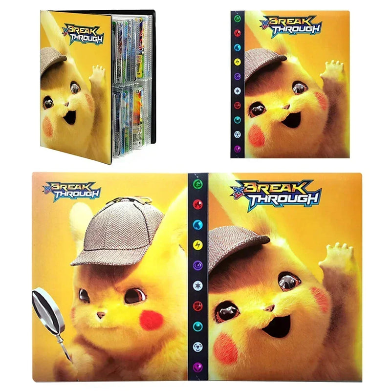 Super Album Pokemon Cards já vem com 240Pcs, 30 páginas, lançamento para você guardar suas cartas.